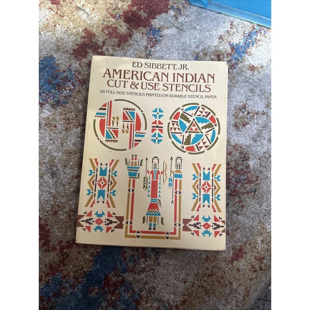American Indian Cut and Use Stencils: 58 Full-size Stencils Printed - VERY GOOD